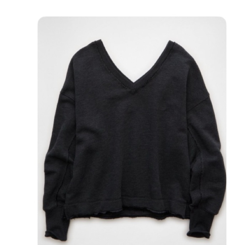 American Eagle Saltwash Double V-Neck Sweatshirt - Size L